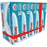 Kafem Beyaz Nitril Eldiven Pudrasız (Xl) 100 Lü x 5 Paket - Mavi