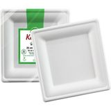 Kafem Ekolojik Kare Tabak 26 cm 25 Adet - belirtilmemiş