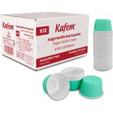 Kafem Mat Mint Yeşili Muffin Kek Kapsülü 50'li x 30 Paket (Koli)