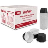 Kafem Mat Siyah Muffin Kek Kapsülü 50'li x 30 Paket (Koli)