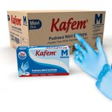 Kafem Mavi Nitril Eldiven Pudrasız M 100'lü x 20 Paket Koli