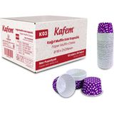 Kafem Mor Puantiyeli Muffin Kek Kapsülü 50'li x 30 Paket (Koli)