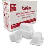 Kafem Muffin Kek Kapsülü Baton Beyaz Ekler Boy 50LI x 30 Paket (Koli) - K40