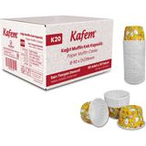 Kafem Muffin Kek Kapsülü Sarı Tavşan Desenli 50'li x 30 Paket (Koli)