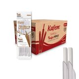 Kafem Sargılı Kraft Kağıt Pipet 19,5cm 25li X 100 Paket Koli