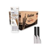 Kafem Sargılı Siyah Kağıt Pipet 19,5cm 25li X 100 Paket Koli