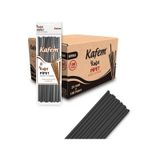 Kafem Siyah Kağıt Pipet 19,5cm 25li X 100 Paket Koli