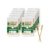 Kafem Yassı Çöp Şiş - Sunum Kürdanı 9 cm 50 Li x 10 Paket