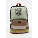 Kaff Fermuarlı Ön Cepli Design Salaş Unisex Vintage Kanvas Sırt Çantası -Moonvntg - Mint