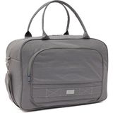 KAFF Gri Krinkıl Kumaş 00816 Unisex Önü Cepli Suya Dayanıklı Geniş Omuz Askılı El Spor Seyahat Çantası