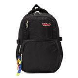 Kaff Young 51583 Black Siyah Unisex Çok Cepli Anahtarlık Aksesuarlı Suya Dayanıklı Kapaklı Sırt Çantası