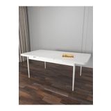 Kaffahome Elf Serisi , 80X130 Açılır Masa Yemek Masası Mutfak Masası , 6 Kişilik Masa - Aytaşı