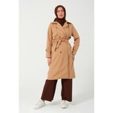 Kafhtan Su Tutmaz Trençkot - 40 - Açık Kahverengi - Camel