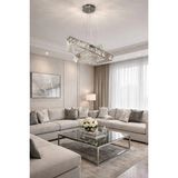 Kafkas 35X25KARE Gümüş 2 Katlı Kristal Avize - Altın
