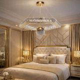 Kafkas 40LIK Altıgen Gold Toplu Kristal Avize - Altın - 2