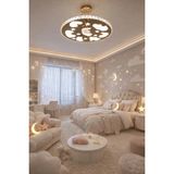 Kafkas 60LIK Dream Moon Gold Genç Odası Modern Kristal Fleksi Avize - Altın
