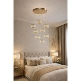 Kafkas 8lik 8 Sarkıtlı Aurora Gold Prestige Kristal Avize - Altın