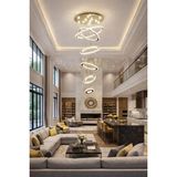 Kafkas 90LIK 90X70X60X50X40X30 Ebatlı Galeri Boşluğu Kristal Avize - Altın