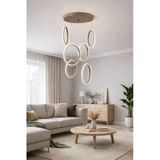 Kafkas Cappuccino 6Lı Sarkıt Modern Led Avize
