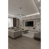 Kafkas Helezion Krom Modern Sarkıt Avize – Kristal Küreli Tasarım - 2 - Gümüş