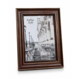 Kafkas Style Klasik Ahşap Görünümlü Fotoğraf Çerçevesi, Kahverengi, 15x20 cm, Altın Detaylı,Masaüstü İçin