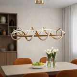 Kafkas Wave Bronz Tarçın Modern LED Sarkıt Avize Yemek Masası Tasarım - 1