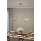 Kafkas Wave Mat Gold Lineer LED Avize – Modern Yemek Masası & Ada Üstü - 1 - Eskitme Altın