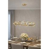 Kafkas Wave Mat Gold Lineer Led Avize Modern Yemek Masası & Ada Üstü