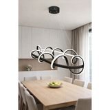 Kafkas Wave Siyah Lineer LED Avize – Modern Yemek Masası & Ada Üstü - 1