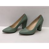 Kafkaslar 9 Cm. Kalın Topuklu Bayan Stiletto Ayakkabı - Mint