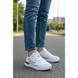 KAFKASLAR AYAKKABI Günlük Kadın Çocuk Beyaz Esnek Ortopedik Sneaker Spor Ayakkabı - 001-Beyaz