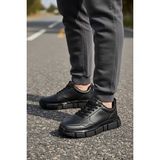 KAFKASLAR AYAKKABI Jel Kalın Tabanlı Ortopedik Sneaker Erkek Casual Spor Ayakkabı - 0 - Siyah
