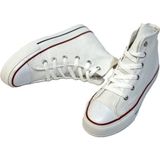 KAFKASLAR AYAKKABI k Bilekli Convers Model Çocuk Keten Spor Ayakkabı - 001 - Beyaz