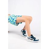 Kafkaslar Ayakkabı Kafkaslar Ayakkabı Kafkaslar Kız Erkek Çocuk Bilekli Jordan Model Spor Ayakkabı - Laciver - Mavi