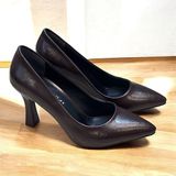 KAFKASLAR AYAKKABI Kahverengi Parlak Yeni 9 cm Kadeh Topuklu Bayan Stiletto Ayakkabı - 00Kahverengi