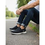 KAFKASLAR AYAKKABI Ortopedik Lastikli Triko Erkek Günlük Sneaker Spor Ayakkabı - 0 - Siyah