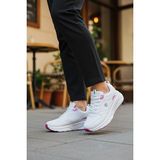 KAFKASLAR AYAKKABI Ultra Hafif Kalın Tabanlı Ortopedik Kadın Sneaker Spor Ayakkabı - Beyaz - Pembe
