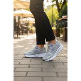 KAFKASLAR AYAKKABI Ultra Hafif Kalın Tabanlı Ortopedik Kadın Sneaker Spor Ayakkabı - Gri - Mor