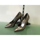 KAFKASLAR AYAKKABI Yeni Model 9 cm Kadeh Topuk Stiletto Ayakkabı - Antrasit - Gri Melanj