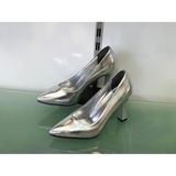 KAFKASLAR AYAKKABI Yeni Model 9 cm Kadeh Topuk Stiletto Ayakkabı - Gümüş - Gümüş