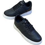 Kafkaslar Kalın Taban Kışlık Bay Bayan Düz Force Spor Sneakers Ayakkabı - 00-Siyah