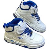 Kafkaslar Ortopedik Bilekli Basket Çocuk Sneaker Spor Ayakkabı - Beyaz - Saks Mavisi