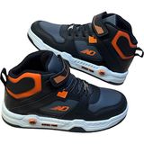 Kafkaslar Ortopedik Bilekli Basket Çocuk Sneaker Spor Ayakkabı - Füme - Siyah