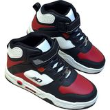 Kafkaslar Ortopedik Bilekli Basket Çocuk Sneaker Spor Ayakkabı - Siyah - Kırmızı