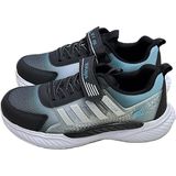 Kafkaslar Yeni Model Kız Erkek Çocuk Ortopedik Sneakers Spor Ayakkabı - Siyah - Açık Mavi