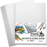 Kağıdı 35X50 25 Li 100 gr 1 Paket 35 * 50 Resim Kartonu - Standart