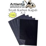 Kağıdı A3 5 Adet 29,7X42 cm Renkli Karbon Kağıdı Kopya Kağıdı Transfer Kağıdı Siyah