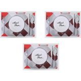 Kağıdı Afiyet Olsun Baskılı Beyaz Masa Örtüsü - 29 x 40 Cm. - 100 Adetlik 3 Paket - 0,5 x 9 cm - Çok Renkli