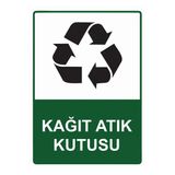Kağıt Atık Kutusu İsg Uyarı Levhası Pvc A3 30X42 Cm