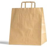 Kağıt Çanta Kraft 33X20X33 Kağıt Sap 25 Adet Kraft 32 x 26 x 33 25'li Kese Kağıdı